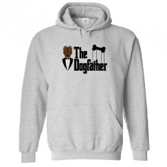 The Dog Father with Suited Up Dog Unisex Classic Kids and Adults Pullover Hoodie for Dog Lovers									 									 									